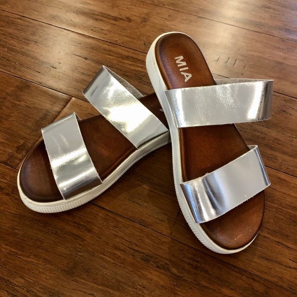 mia silver sandals